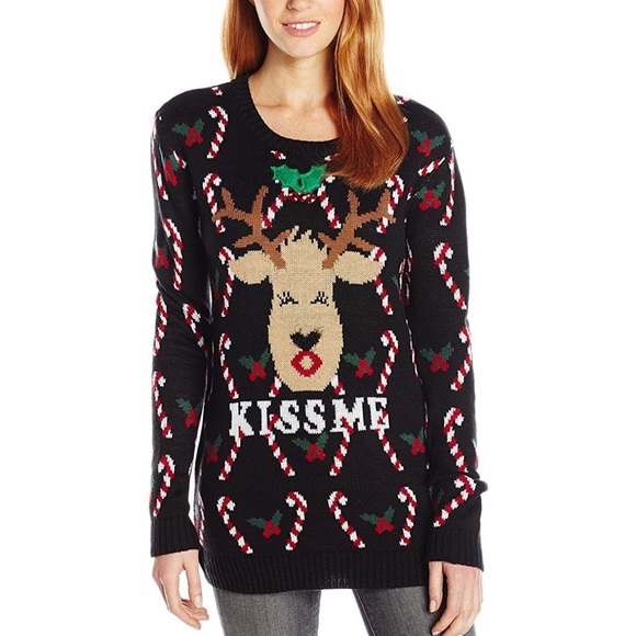 Love By Design Sweaters - Kiss Me Reindeer Christmas Sweater 💋